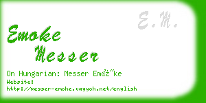 emoke messer business card